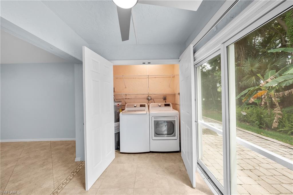 Dedicated laundry closet with bi-fold doors