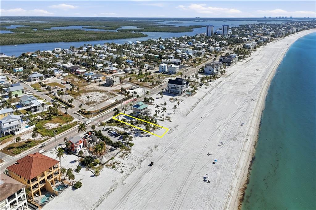 Drone / aerial view of extended coastline - Virtually Edited Image