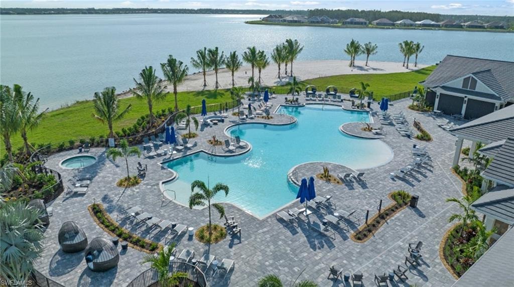 Resort pool and indoor and outdoor dining