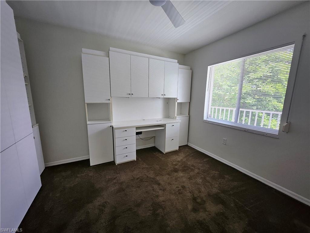 Built in office desk area second bedroom
