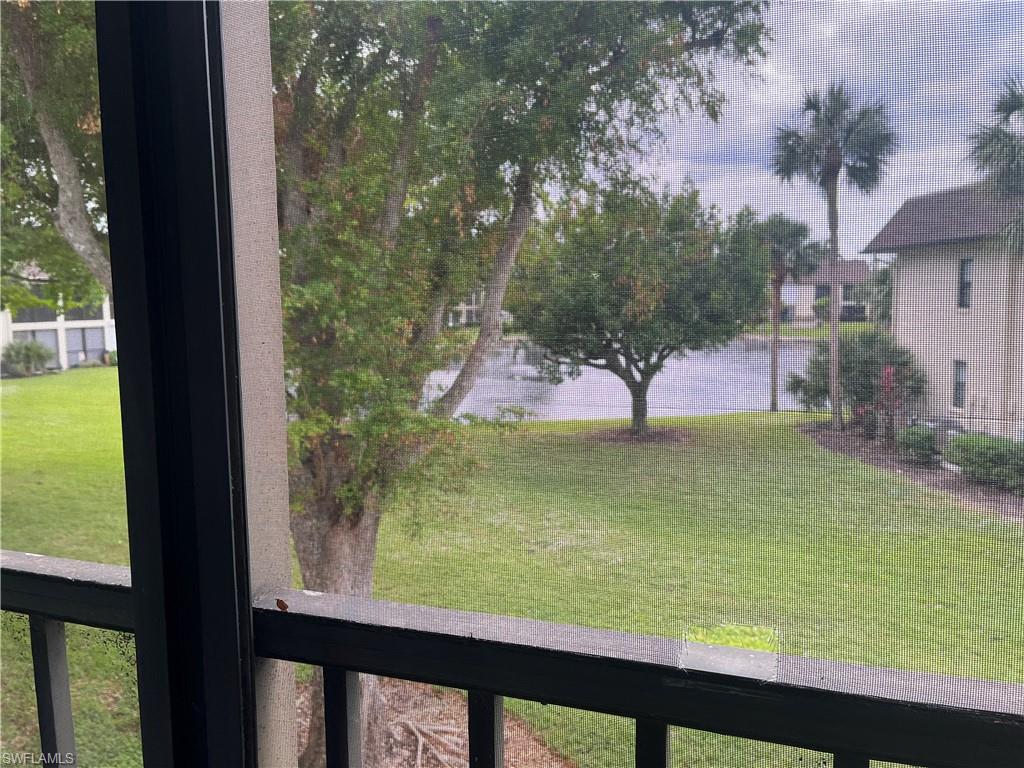 View of yard featuring a water view