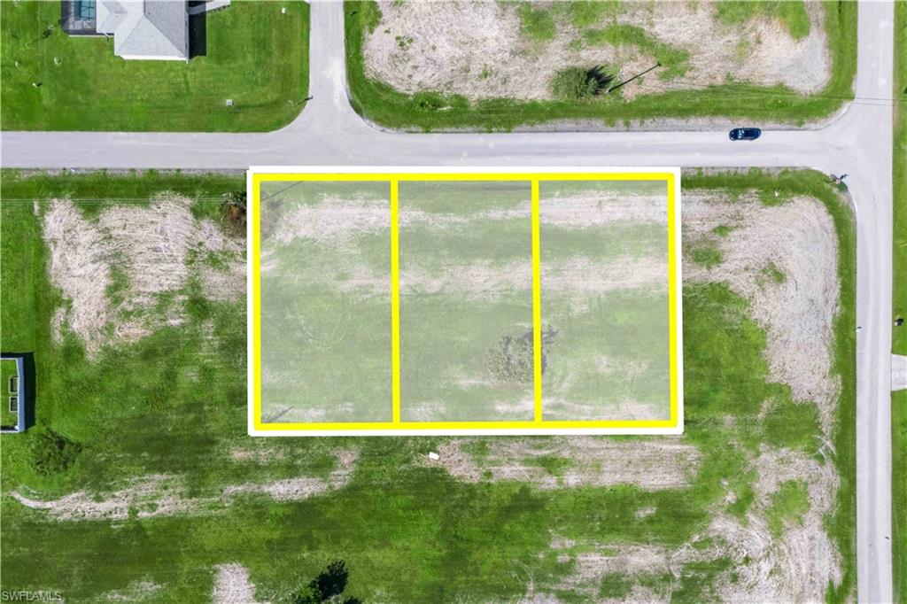 Aerial view highlighting the clean, cleared land ready for development.