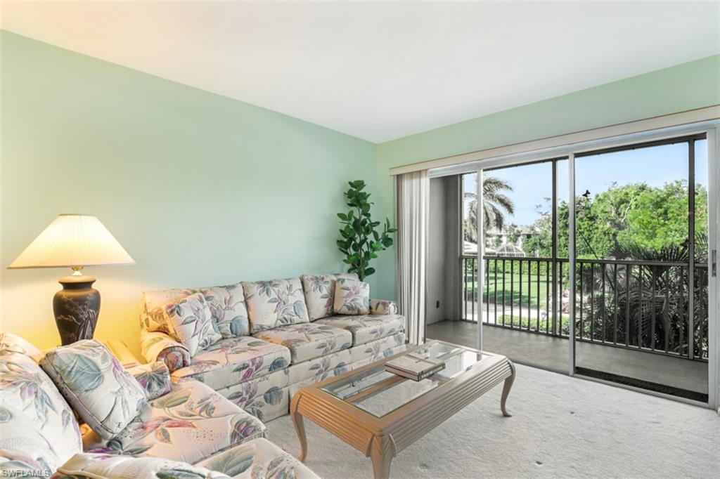 View of carpeted living room