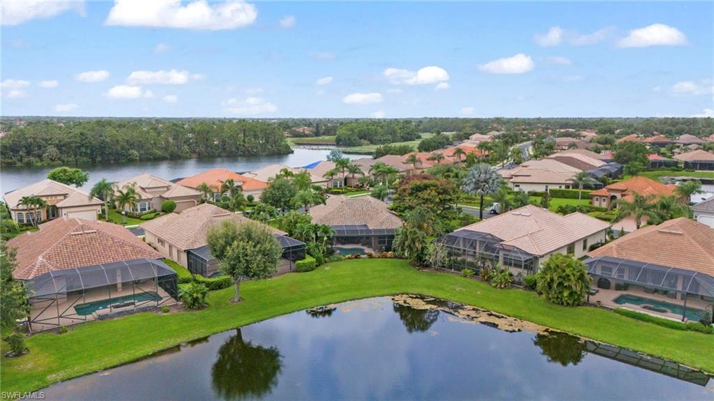 Aerial view from behind the house