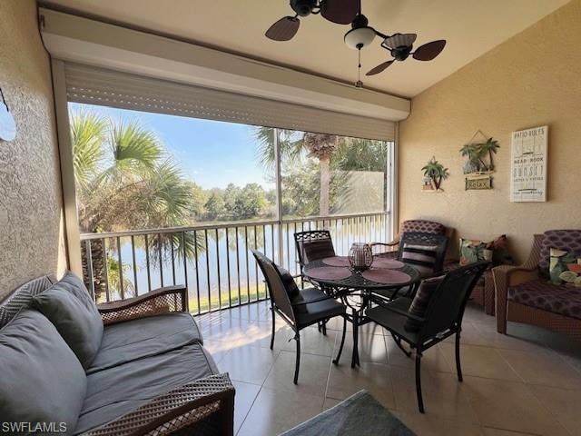 Lanai w/tile floor & Hurricane Shutter