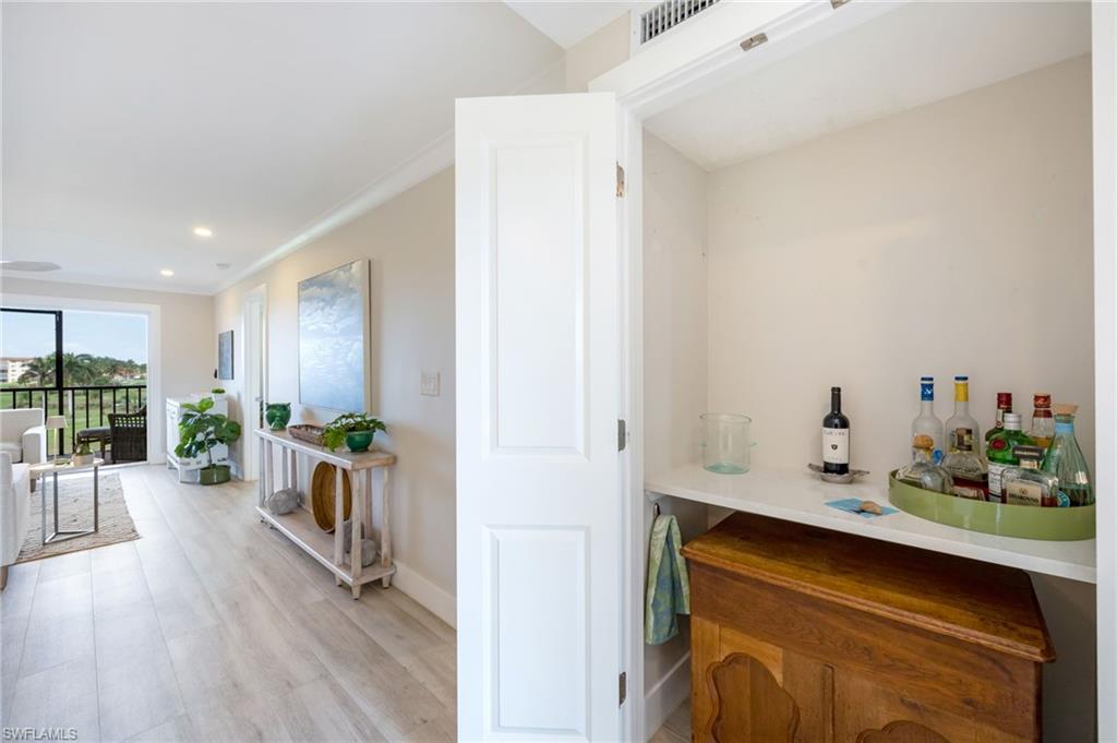 built-in bar area