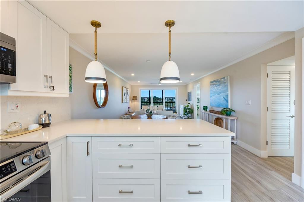 view from kitchen to great room