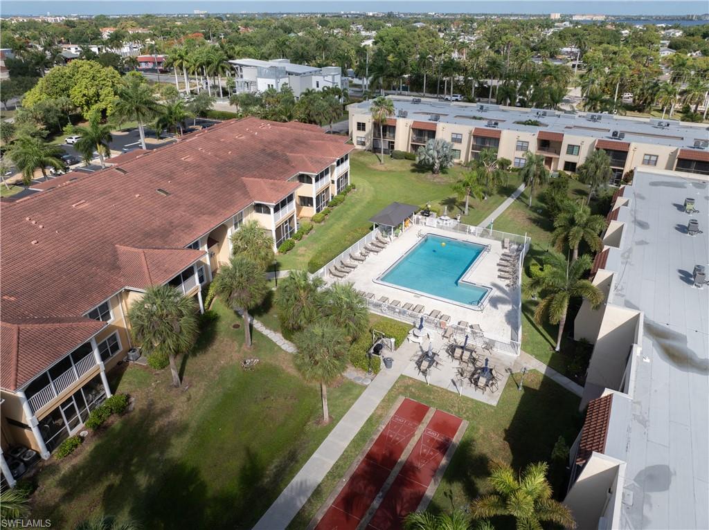 Aerial view of complex Amenities
