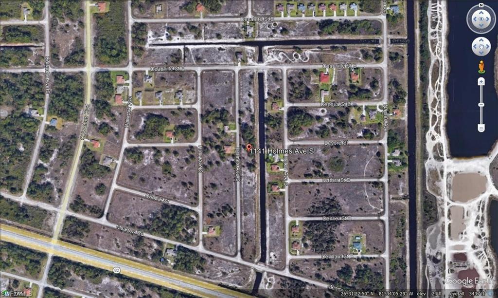 Satellite Imagery. Displaying a specific property's location and surrounding area