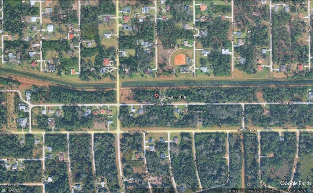 Aerial Map. Displaying the property's location within a residential area