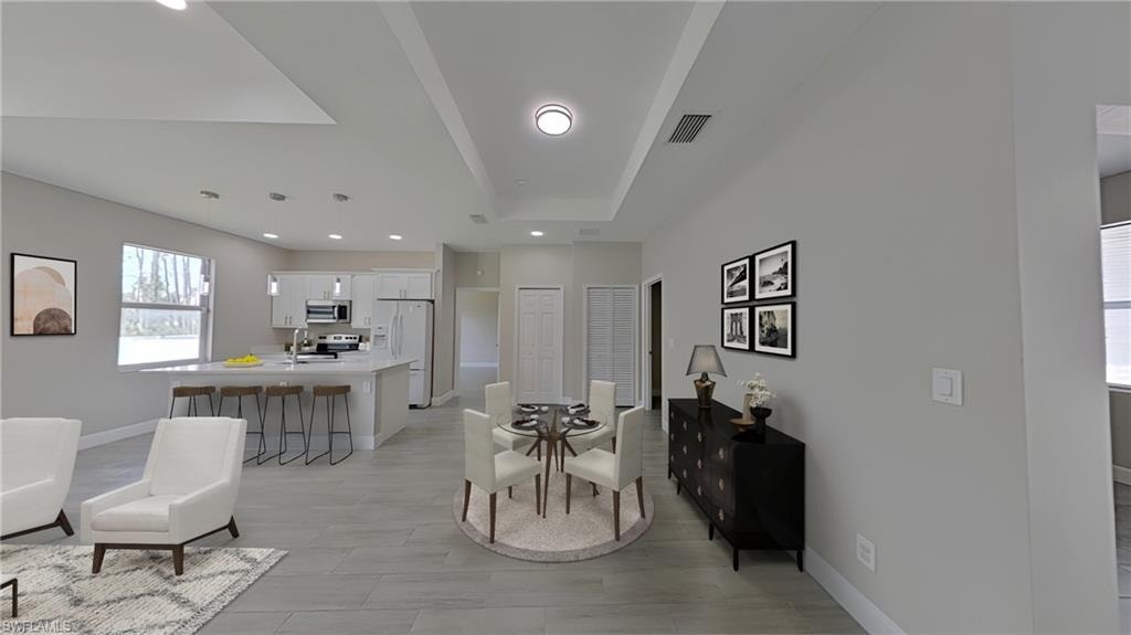 Living Dining Area Virtually Staged