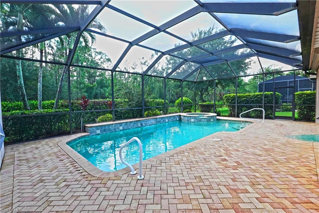 Lush backyard and pool