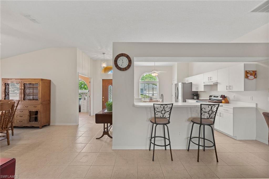 Expansive Kitchen with bar seating