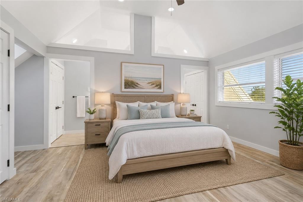 Virtual staging added to illustrate room potential.