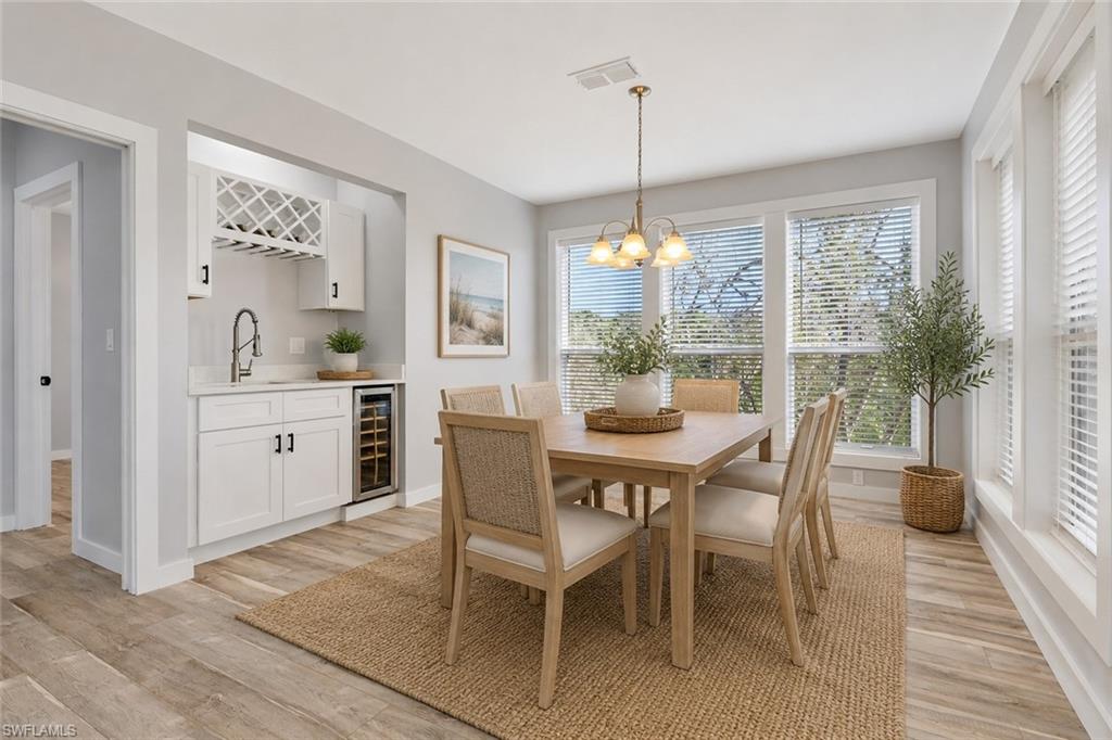 Virtual staging added to illustrate room potential.