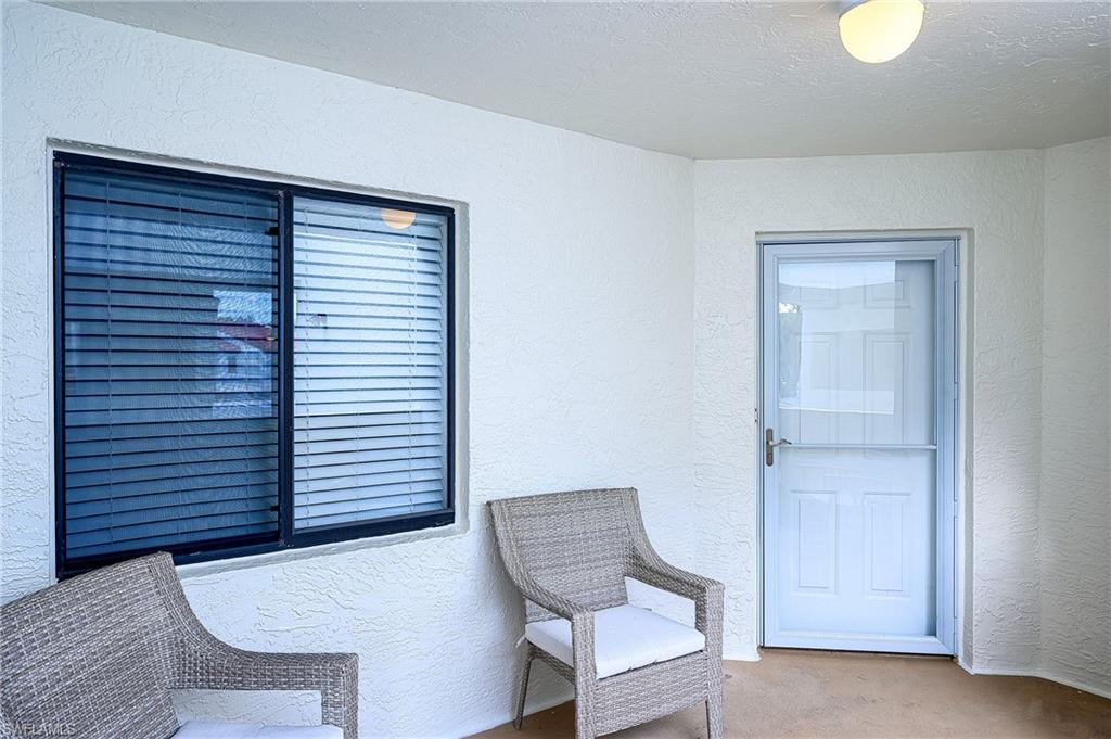 storage closet with beach items on lanai