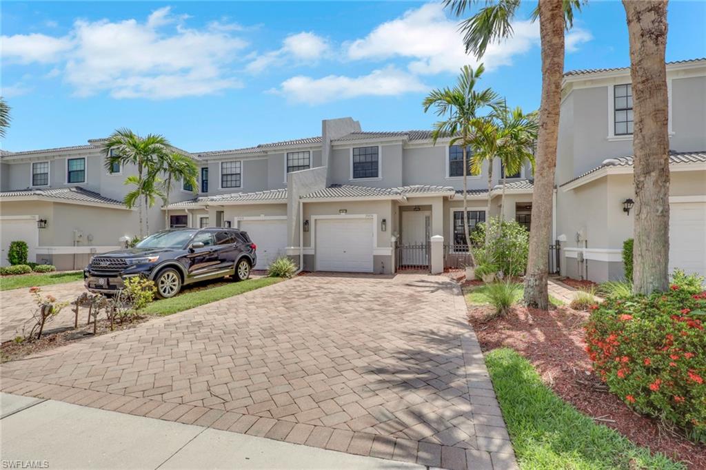 Extended driveway fits 4 cars.