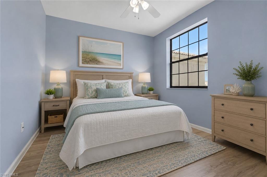 Guest bedroom virtually staged.