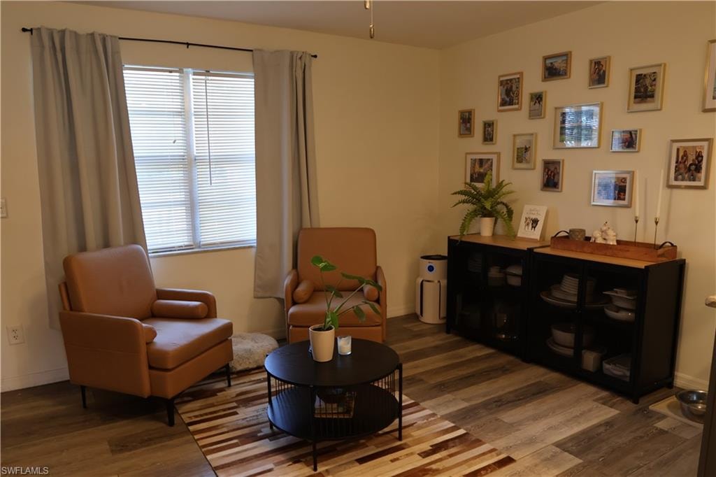 Wood-finish flooring throughout
