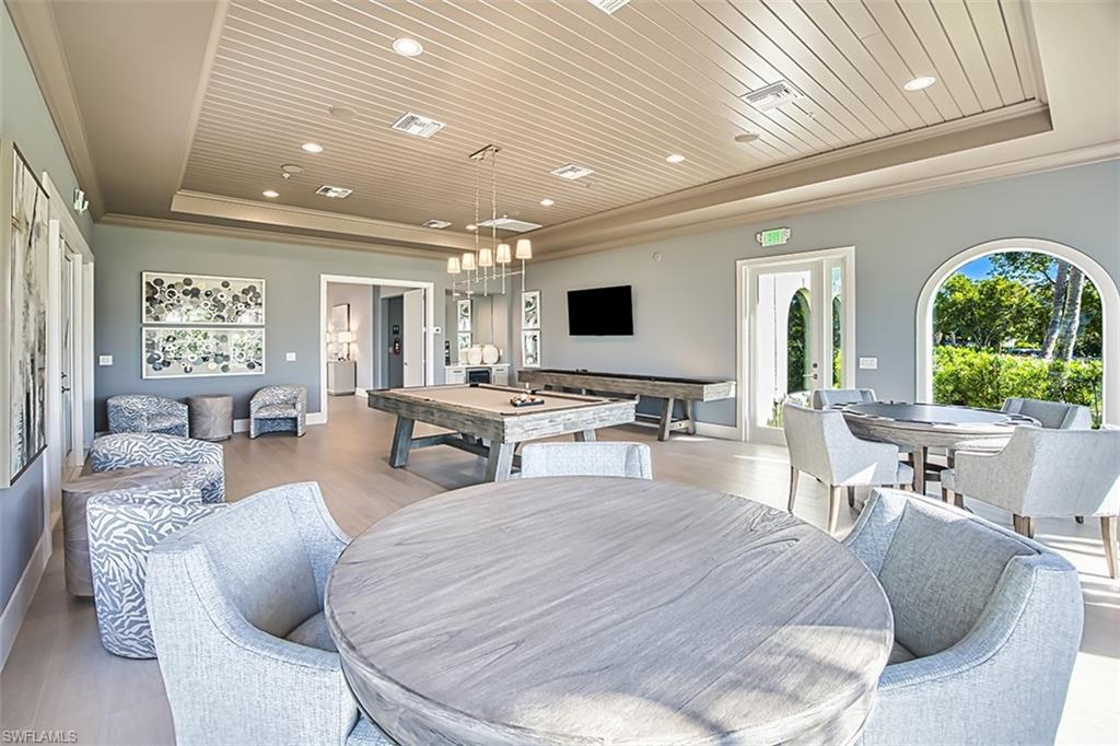 Game room also has views of the lake