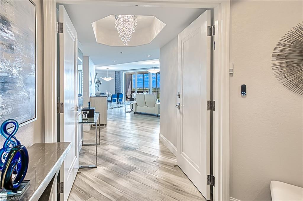 Private elevator foyer leads into condo