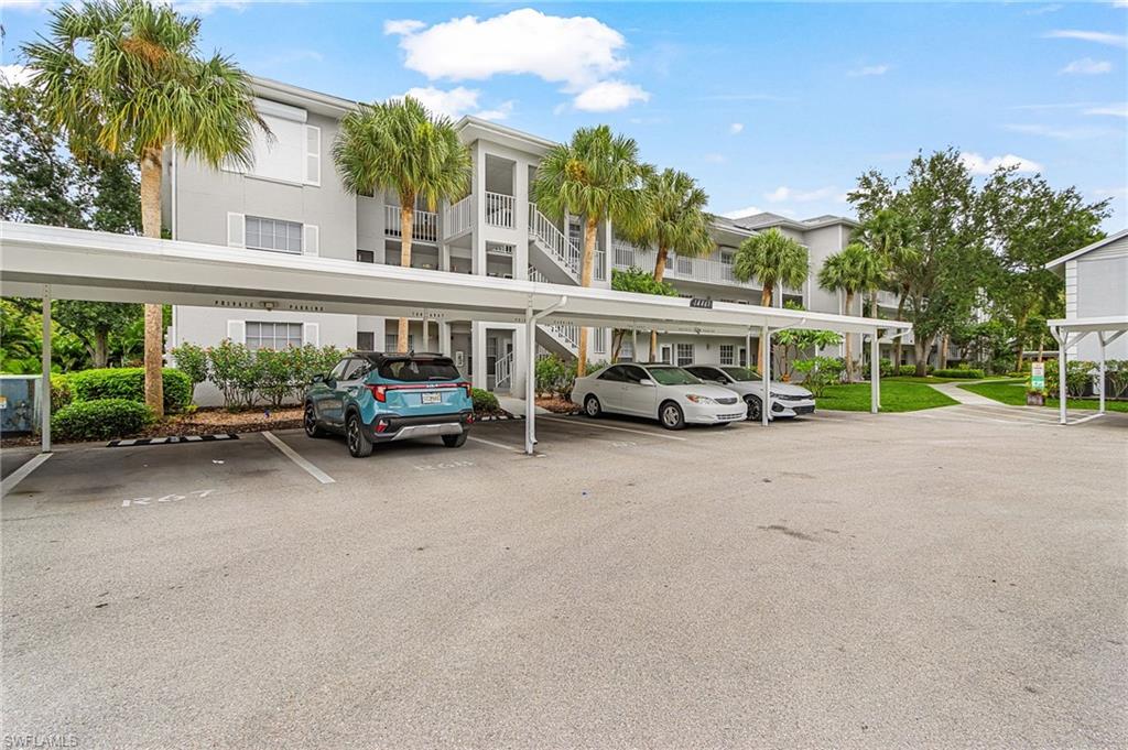 Covered parking in front of unit. Assigned space.