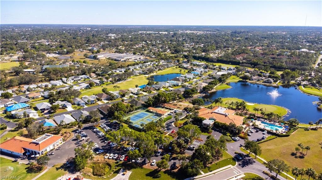 Expansive residential community featuring multiple lakes, a golf course, tennis courts, and swimming pools