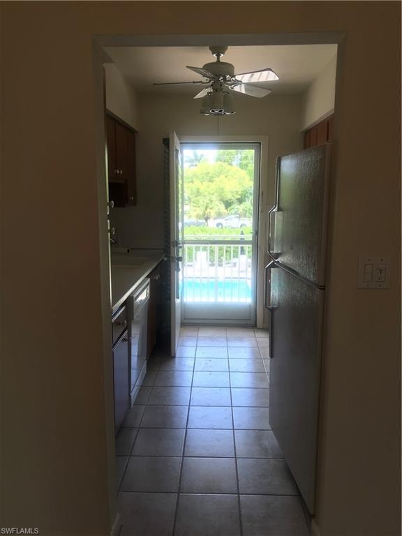 Kitchen door to outside facing pool