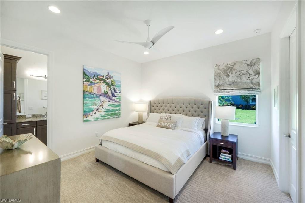 Comfortable guest accommodations with ample closet and en suite bathroom