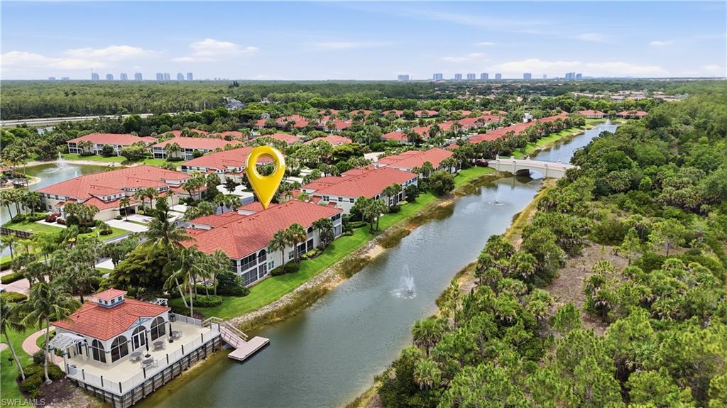 Aerial view of the rear of the residence.