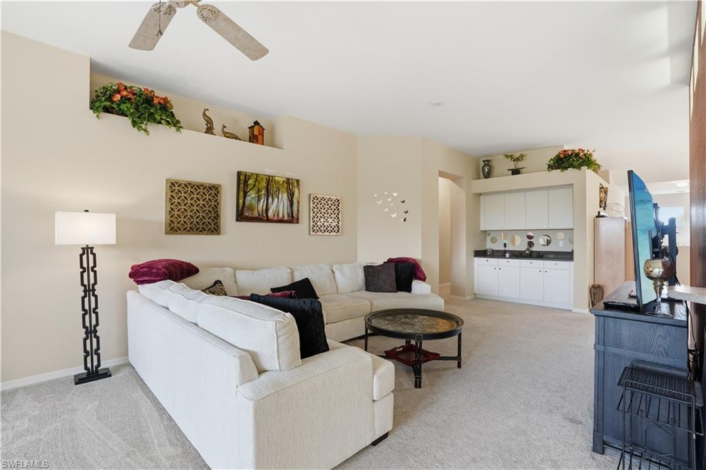 View of living area from kitchen table.