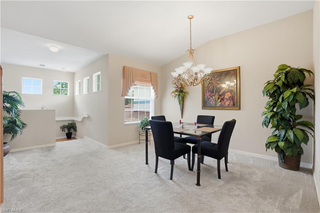 Formal dining space allows easy access to the kitchen.