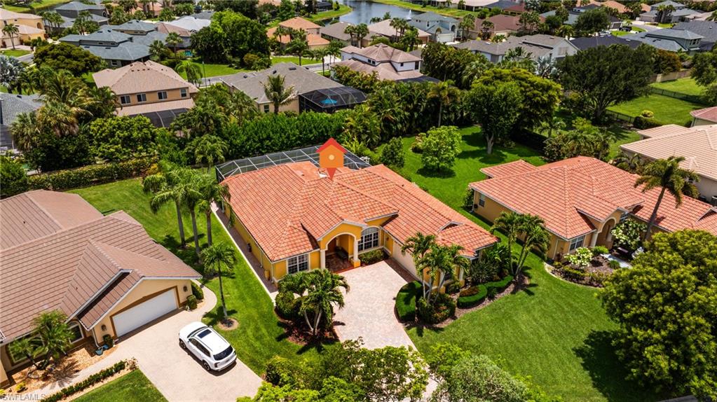 Front aerial view of home