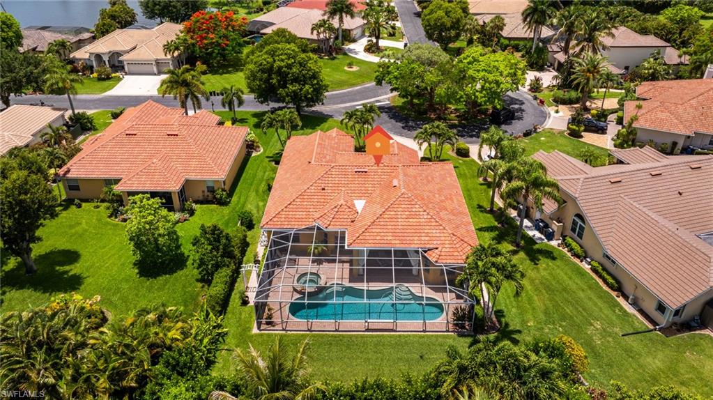 Rear aerial view of home