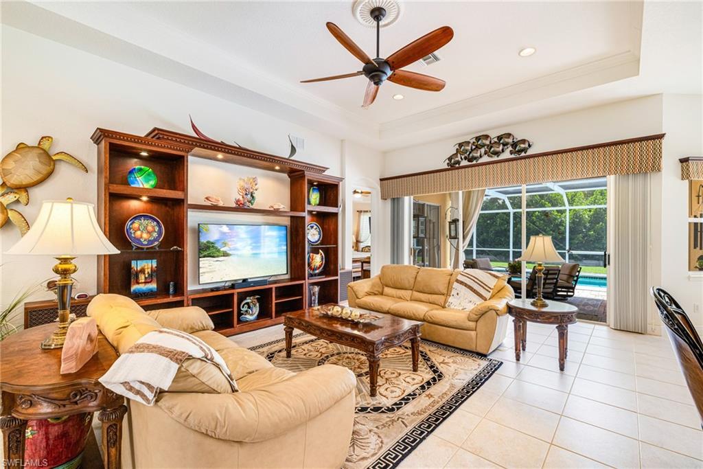 Living room with entertainment area