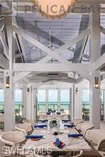 Dining on the beach