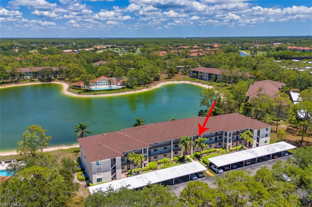 Drone / aerial view of a large body of water