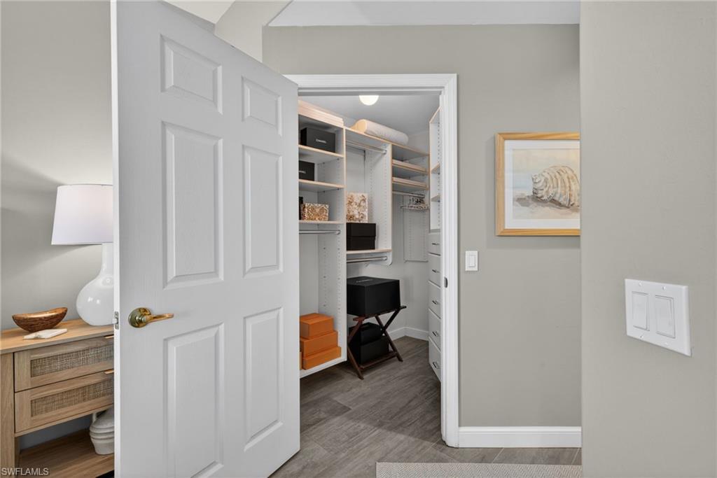 One of two walk in master closets