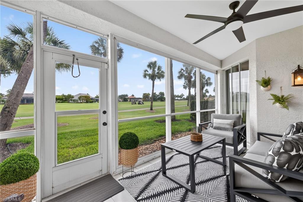 Lanai with views of the fairway