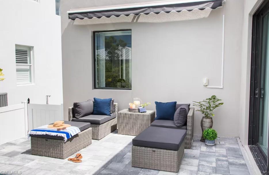 Paved patio area