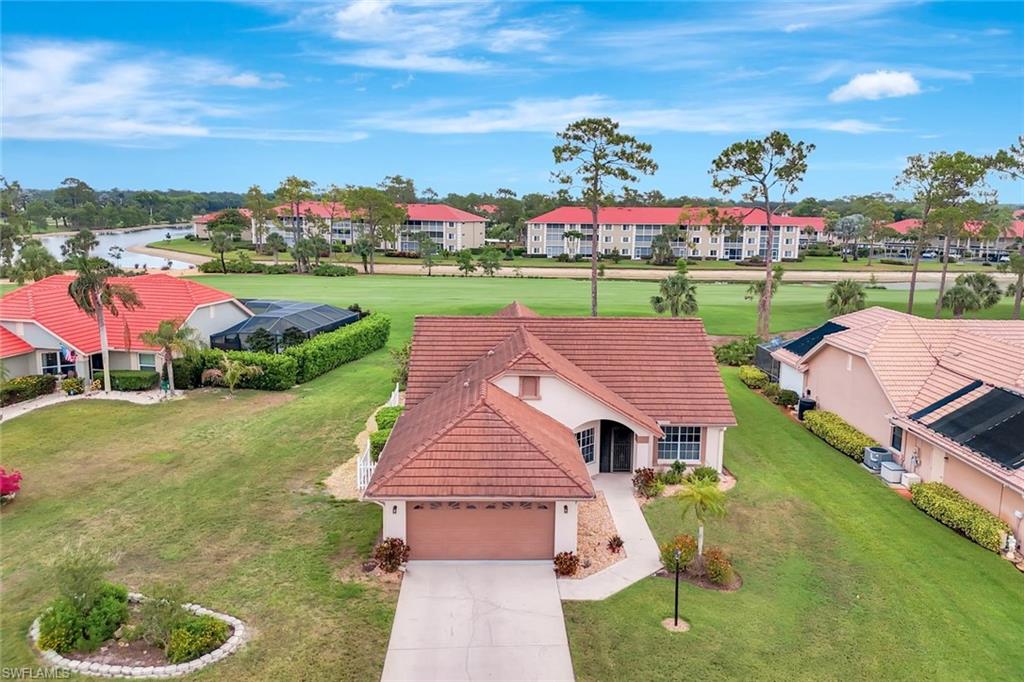 Aerial view of residential area