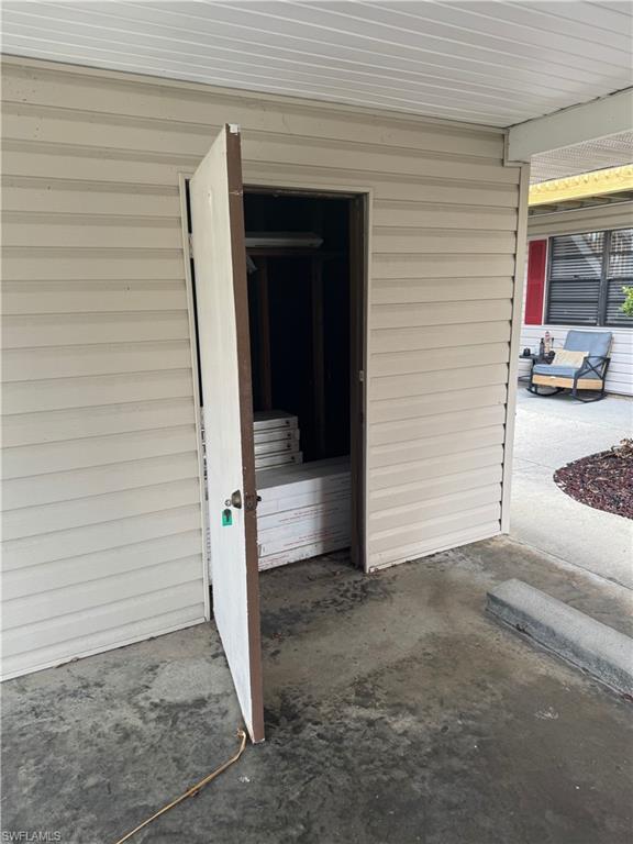 Storage in Carport