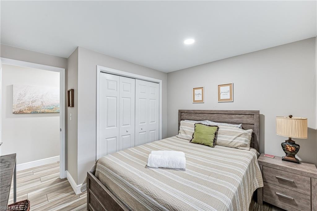 Bedroom with a closet