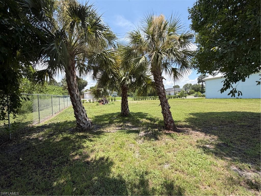 large fenced area