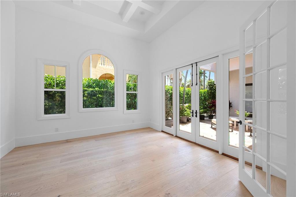 First floor Den opens to Courtyard