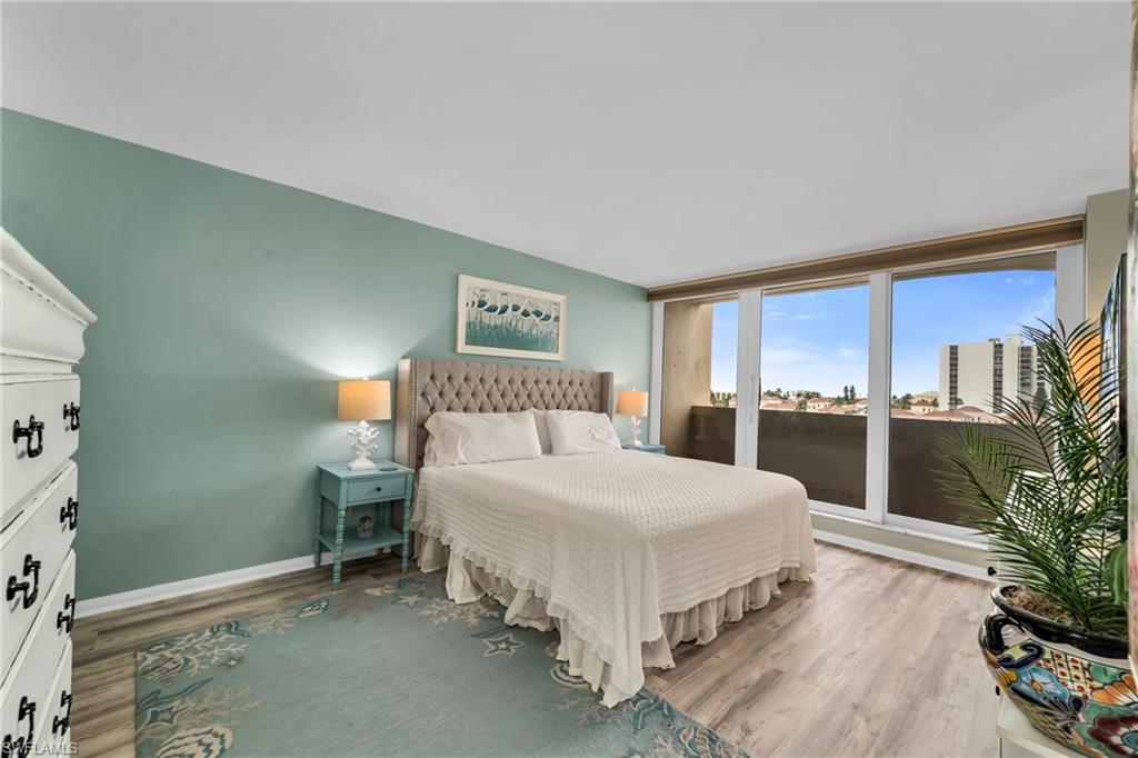 Spacious primary suite featuring tranquil Gulf views and a peaceful atmosphere.