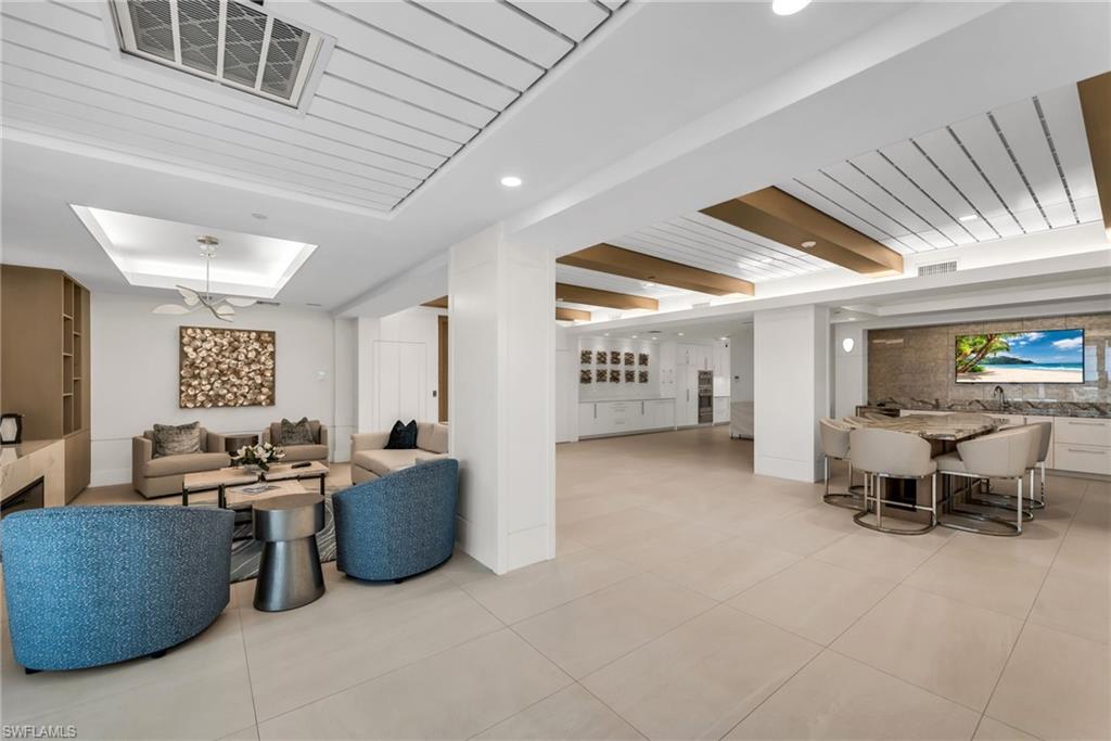 Beautifully appointed social room providing an inviting space for residents and guests to gather