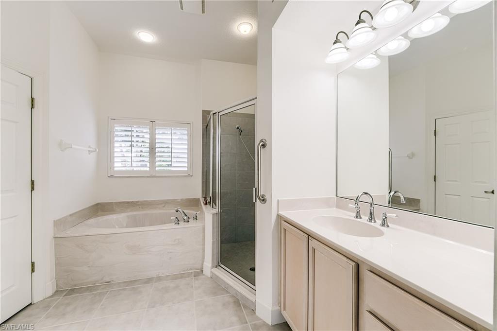 Primary soaking tub and shower
