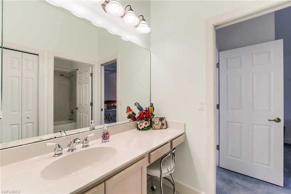 Guest Jack & Jill bath shared by guest bedroom and den (not pictured)