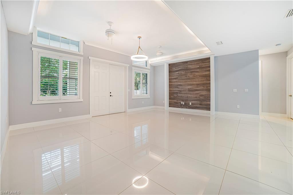 View of tiled spare room